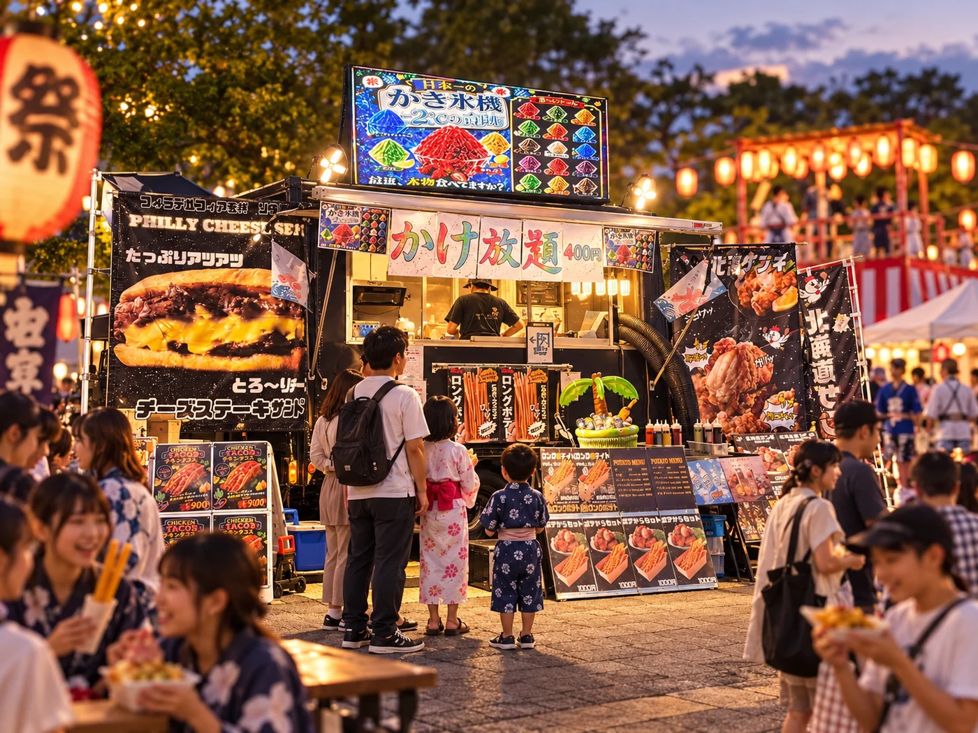 提灯の灯る地域のお祭りのブランドイメージ